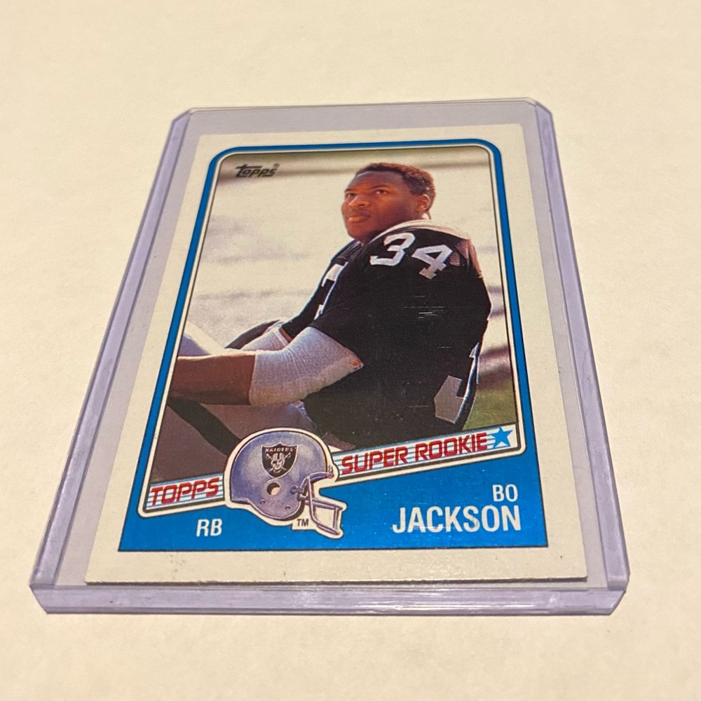 Bo Jackson RC Rookie 1988 Topps Football Card #327 Oakland Raiders Vintage